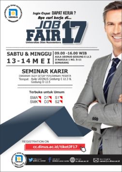 Job Fair 17 & Seminar Karir - UDINUS  Event Universitas 